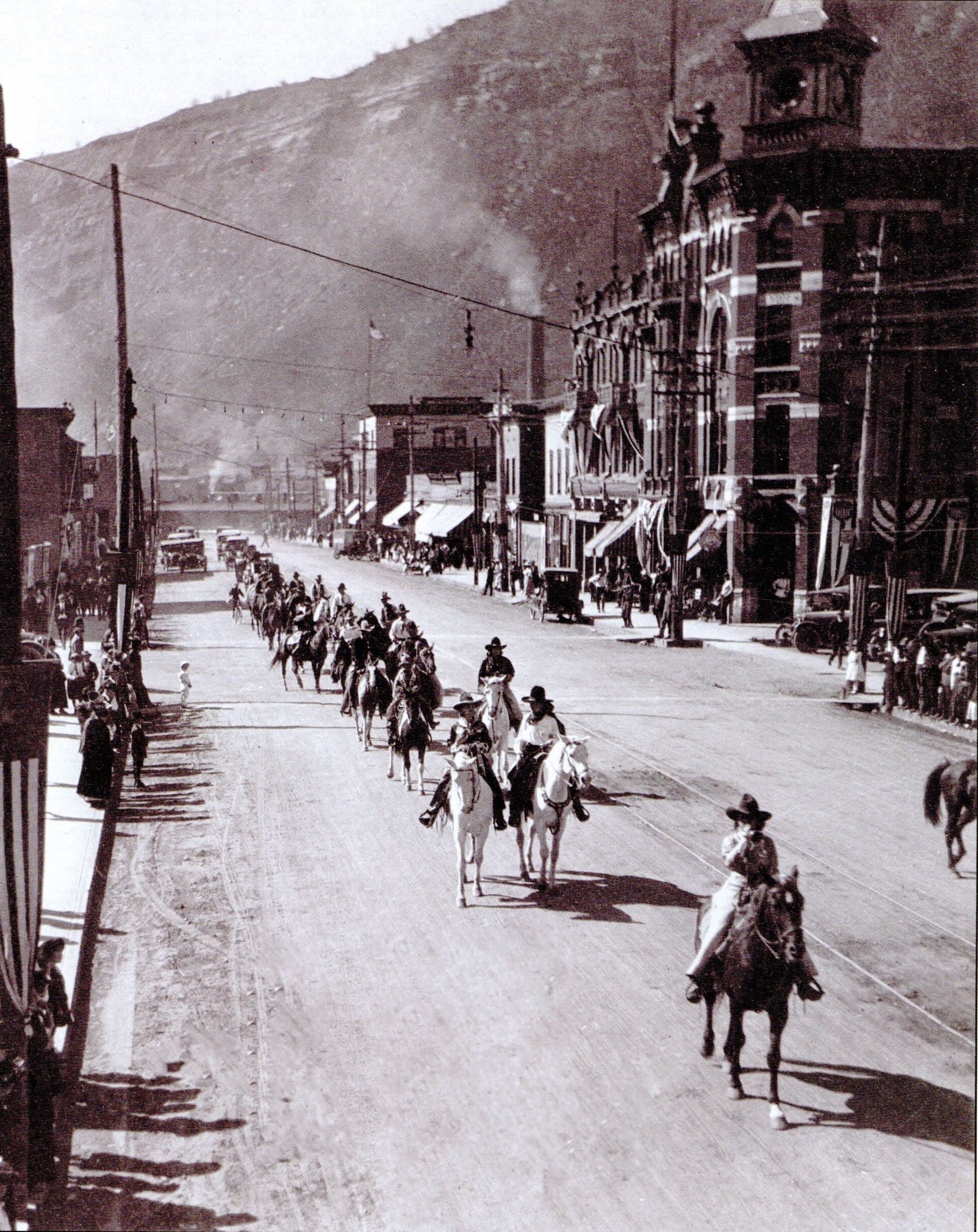 Historical Image of Cowgirls on Fiesta Days The Strater Hotel Durango Colorado